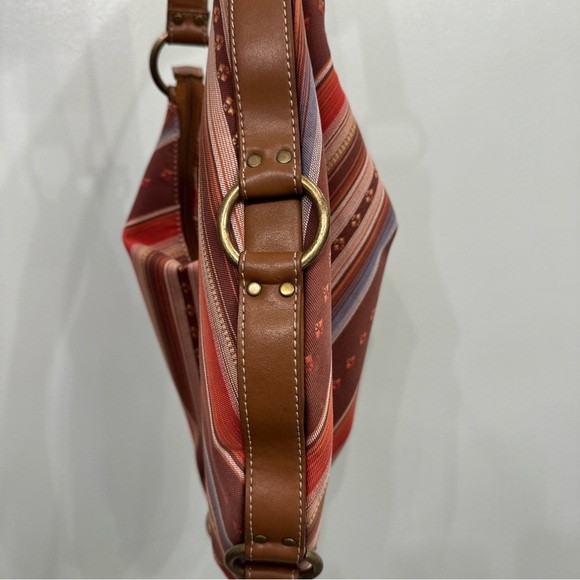 Nine West Striped Brown and Red Women's Hobo Shoulder Bag NWOT - Picture 5 of 5